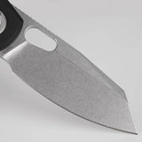 Vosteed Ankylo Vanchor Lock Knife - Stonewashed 154CM Blade With Black Aluminum Handle For EDC Enthusiasts