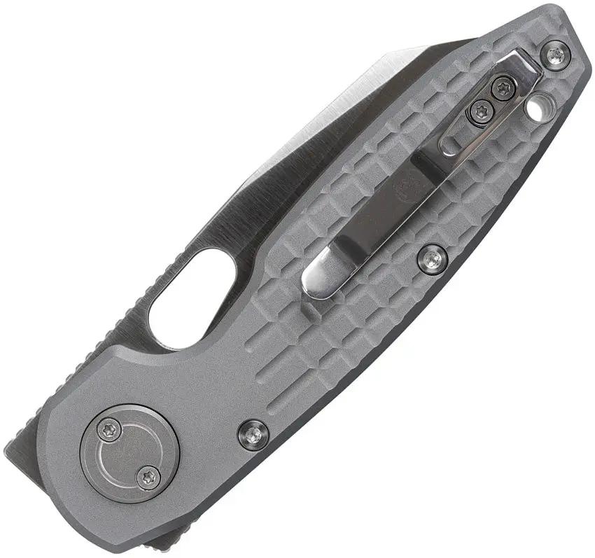 Vosteed Ankylo Vanchor Lock Knife - Satin Elmax Reverse Tanto Blade, Gray Aluminum Handle, EDC Ready by Vosteed
