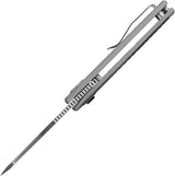 Vosteed Ankylo Vanchor Lock Knife - Satin Elmax Reverse Tanto Blade, Gray Aluminum Handle, EDC Ready by Vosteed