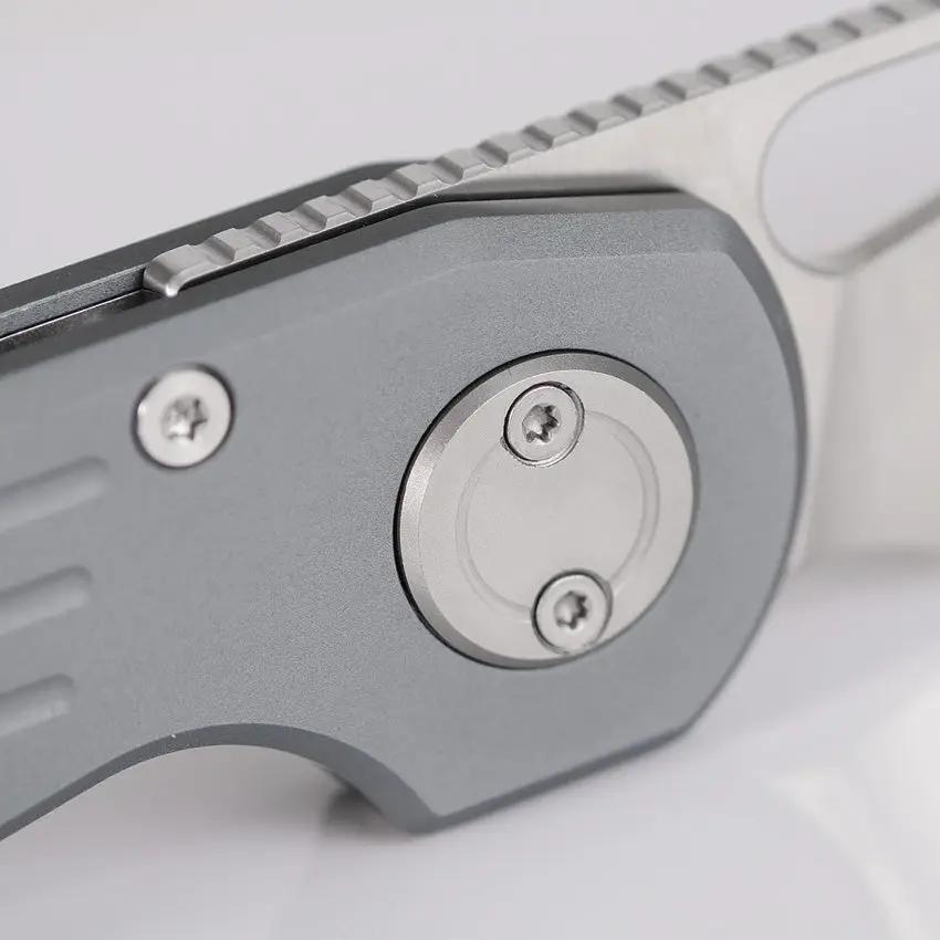 Vosteed Ankylo Vanchor Lock Knife - Satin Elmax Reverse Tanto Blade, Gray Aluminum Handle, EDC Ready by Vosteed