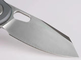 Vosteed Ankylo Vanchor Lock Knife - Satin Elmax Reverse Tanto Blade, Gray Aluminum Handle, EDC Ready by Vosteed