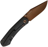 Vosteed Vallhund Framelock Copper A2103 - Premium EDC Knife With S35VN Clip Point Blade And Titanium Handle by Vosteed