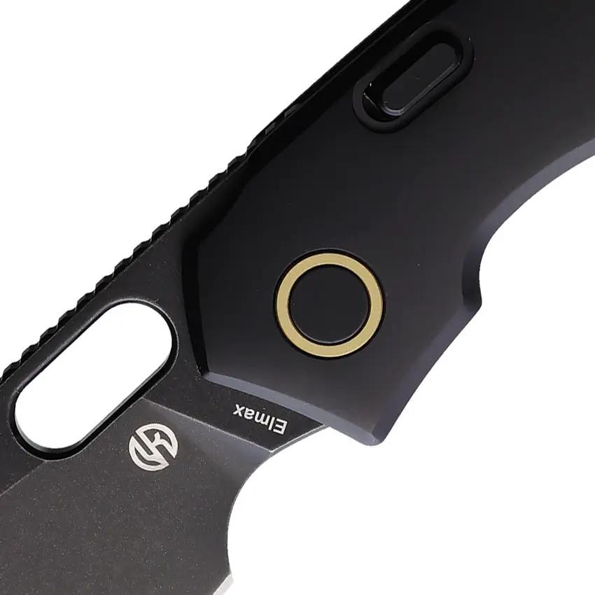 Vosteed Psyop Top Linerlock Ti Black EDC Knife - 3.25 Inch Elmax Blade for Everyday Carry by Vosteed