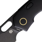 Vosteed Psyop Top Linerlock Ti Black EDC Knife - 3.25 Inch Elmax Blade for Everyday Carry by Vosteed