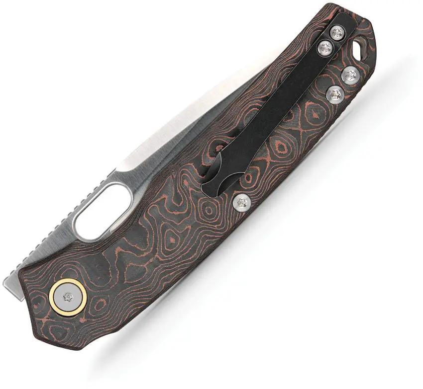 Vosteed Psyop Top Linerlock Knife - Premium Elmax Blade With Copper Fat Carbon Fiber Handle by Vosteed
