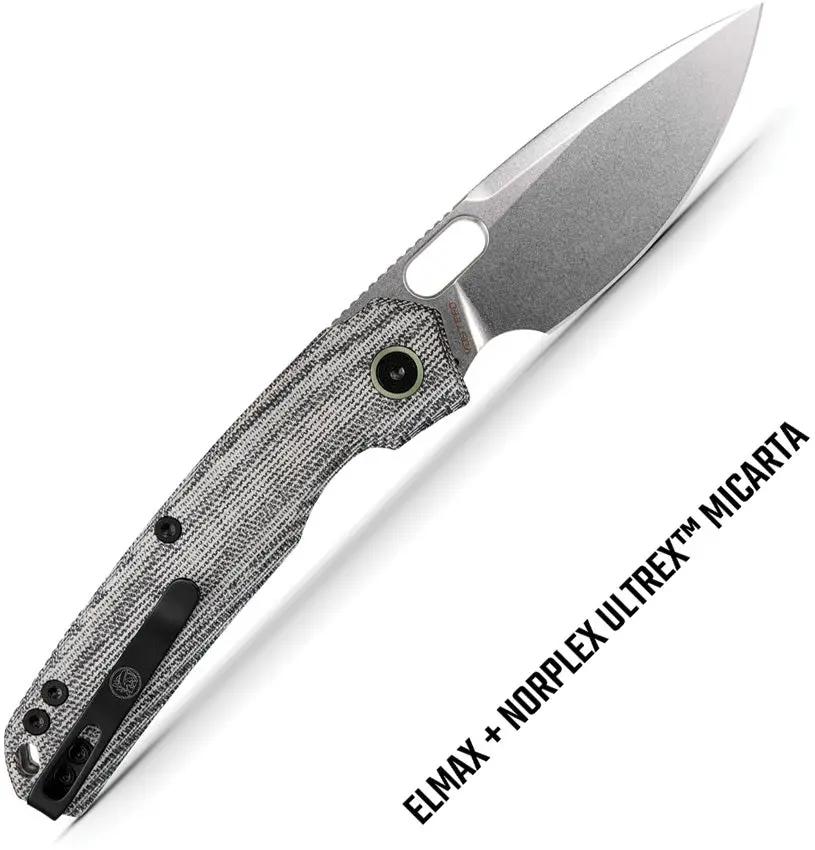 Vosteed Psyop Top Linerlock Knife - Premium Elmax Drop Point Blade And Black Micarta Handle For EDC Enthusiasts by Vosteed