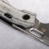Vosteed Psyop Top Linerlock Knife - Premium Elmax Drop Point Blade And Black Micarta Handle For EDC Enthusiasts by Vosteed