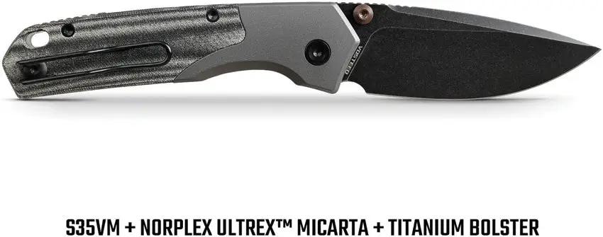 Vosteed Psyop 299 Top Linerlock Knife - S35VN Blade, Titanium Bolsters, Micarta Handle For EDC by Vosteed