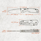 Vosteed Psyop 299 Top Linerlock Knife - S35VN Blade, Titanium Bolsters, Micarta Handle For EDC by Vosteed