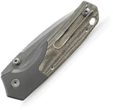 Vosteed Psyop 299 Top Linerlock Green Micarta EDC Knife - S35VN Blade And Titanium Bolsters by Vosteed