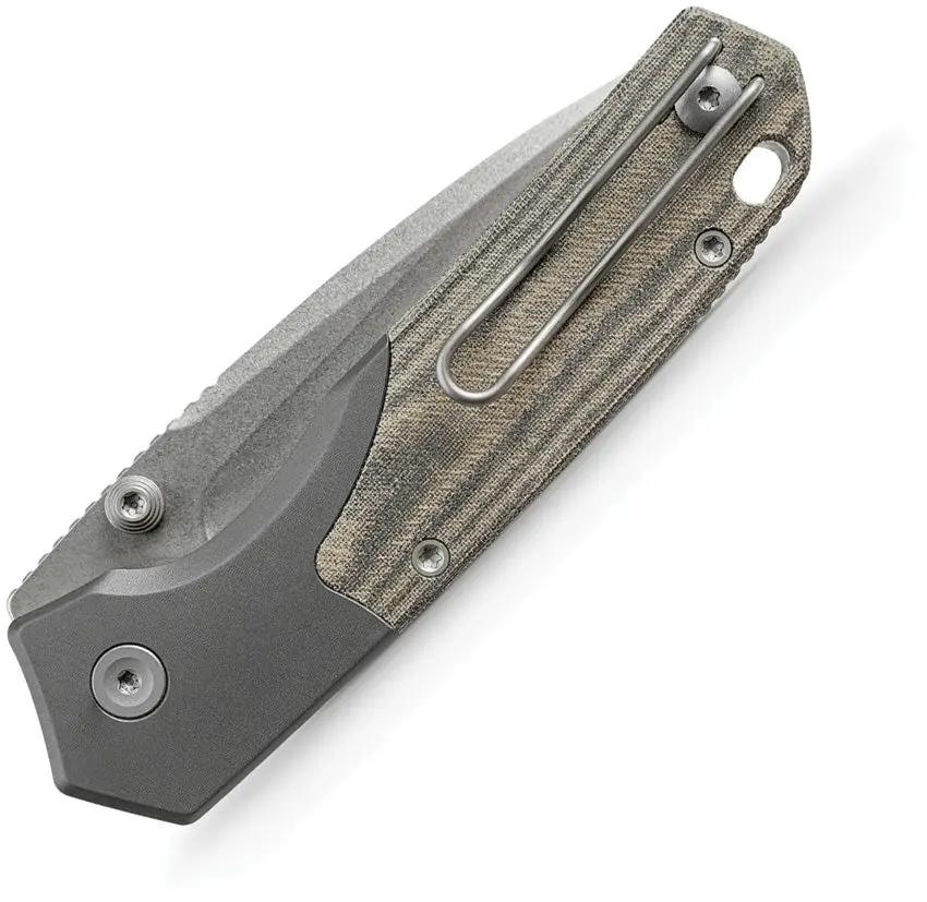 Vosteed Psyop 299 Top Linerlock Green Micarta EDC Knife - S35VN Blade And Titanium Bolsters by Vosteed
