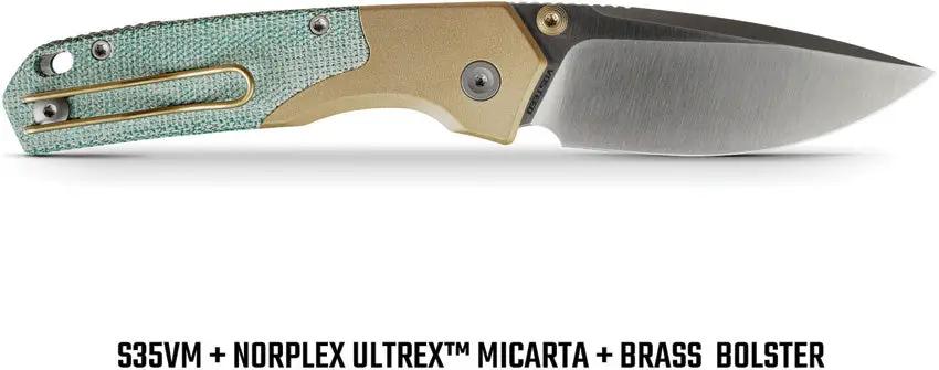 Vosteed Psyop 299 Top Linerlock Knife Teal Norplex UltreX Micarta S35VN 3In Blade - Premium Steel for EDC by Vosteed