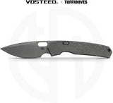 Vosteed Psyop Top Linerlock Ti - Stonewashed Blade With Dim Gray Titanium Handle For Everyday Carry by Vosteed