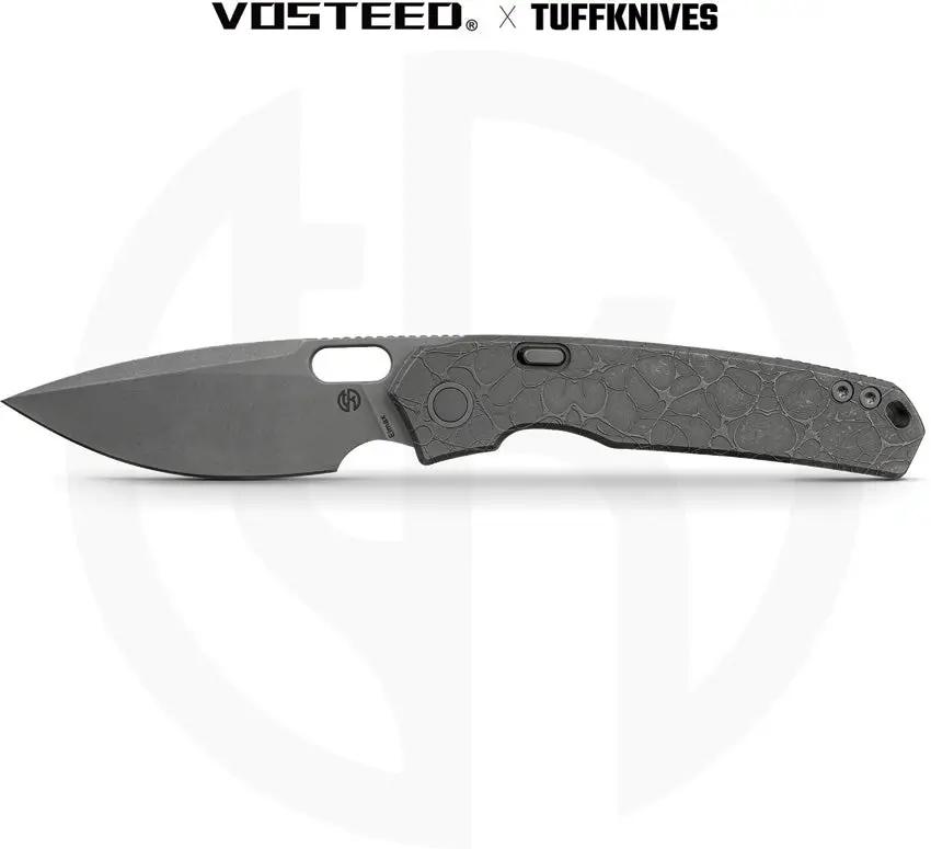 Vosteed Psyop Top Linerlock Ti - Stonewashed Blade With Dim Gray Titanium Handle For Everyday Carry by Vosteed