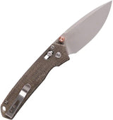 Vosteed Mini Psyop Crossbar Lock - Green Micarta Elmax Blade EDC Folding Knife With Pocket Clip by Vosteed