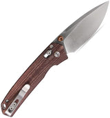 Vosteed Mini Psyop Crossbar Lock EDC Knife - 2.75 Inch Satin Elmax Blade With Micarta Handle by Vosteed