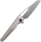 Vosteed Gavko Leopard - Premium M390 Stonewash Sheepsfoot Blade Gray Titanium Handle For EDC by Vosteed