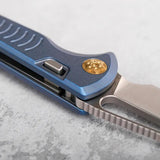 Vosteed Gavko Leopard Top Linerlock Knife - Titanium Handle With Bohler M390 Blade For EDC Enthusiasts by Vosteed