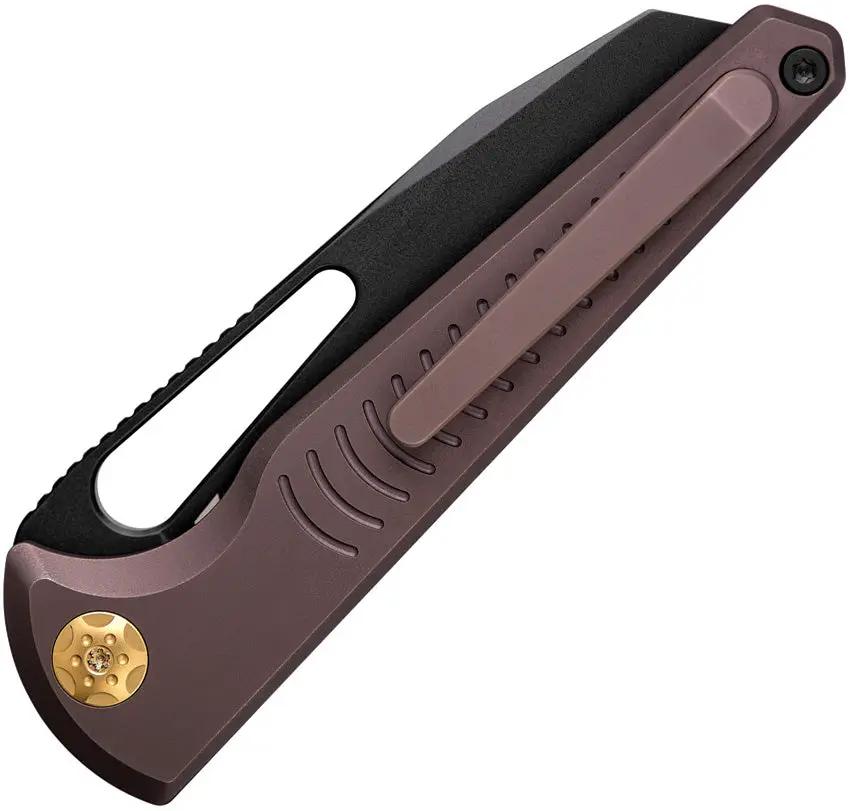 Vosteed Gavko Leopard Linerlock Knife - Titanium Purple Handle With Premium M390 Blade For EDC Enthusiasts by Vosteed