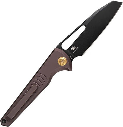 Vosteed Gavko Leopard Linerlock Knife - Titanium Purple Handle With Premium M390 Blade For EDC Enthusiasts by Vosteed