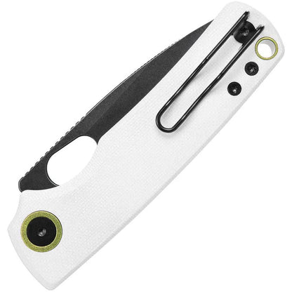 Vosteed Porcupine Top Linerlock Knife - White G10 Handle With Green Accents For EDC Enthusiasts by Vosteed