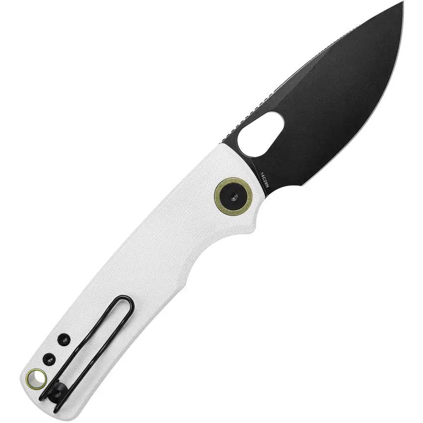 Vosteed Porcupine Top Linerlock Knife - White G10 Handle With Green Accents For EDC Enthusiasts by Vosteed