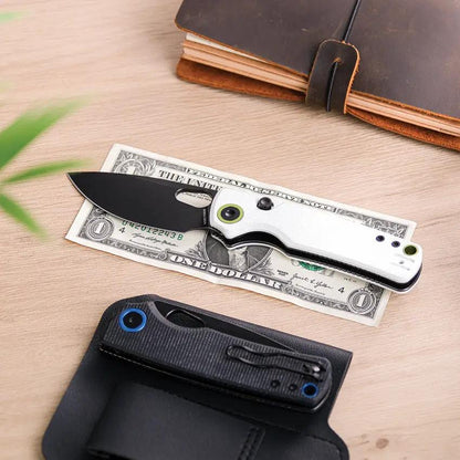 Vosteed Porcupine Top Linerlock Knife - White G10 Handle With Green Accents For EDC Enthusiasts by Vosteed