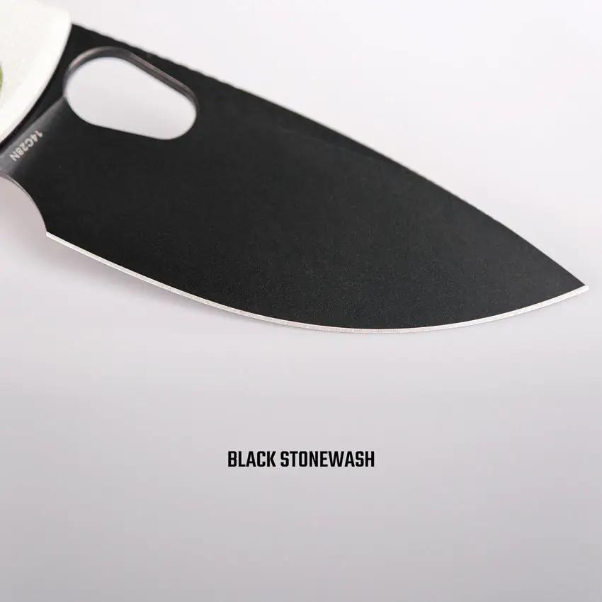 Vosteed Porcupine Top Linerlock Knife - White G10 Handle With Green Accents For EDC Enthusiasts by Vosteed