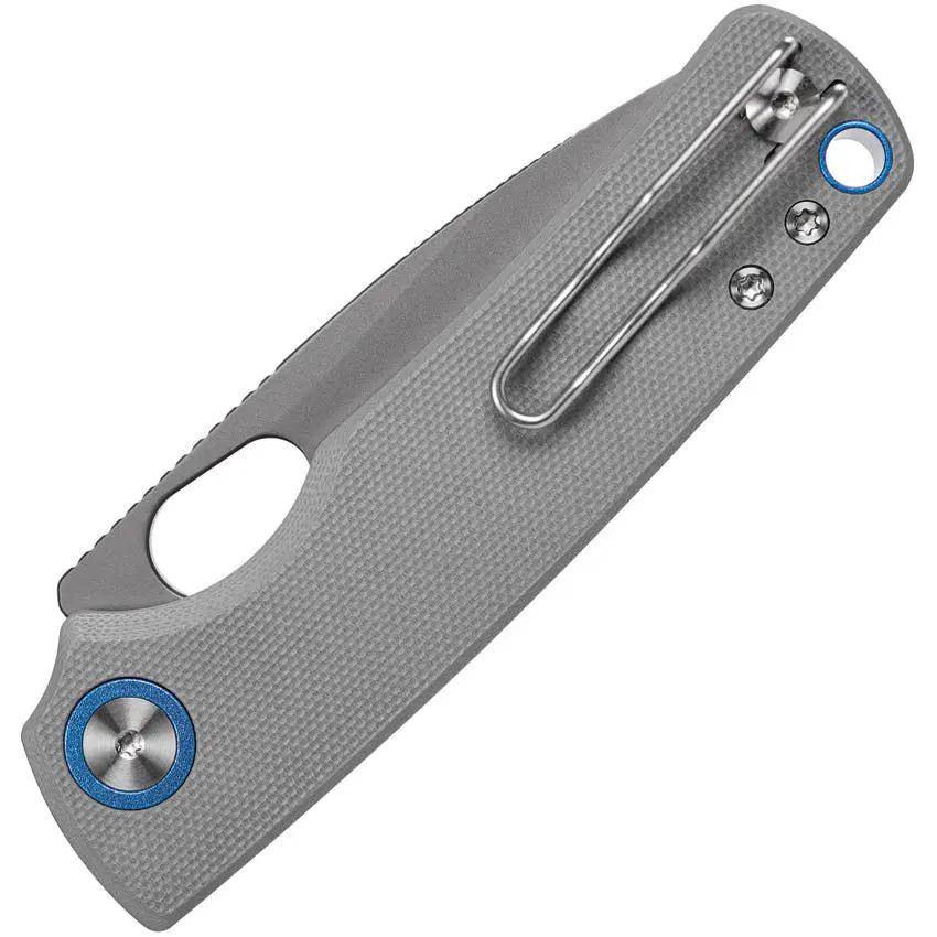 Vosteed Porcupine Top Liner Lock Knife - 3 Inch Drop Point Blade 14C28N Gray G10 Handle For EDC by Vosteed