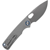Vosteed Porcupine Top Liner Lock Knife - 3 Inch Drop Point Blade 14C28N Gray G10 Handle For EDC by Vosteed