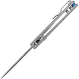Vosteed Porcupine Top Liner Lock Knife - 3 Inch Drop Point Blade 14C28N Gray G10 Handle For EDC by Vosteed