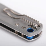 Vosteed Porcupine Top Liner Lock Knife - 3 Inch Drop Point Blade 14C28N Gray G10 Handle For EDC by Vosteed