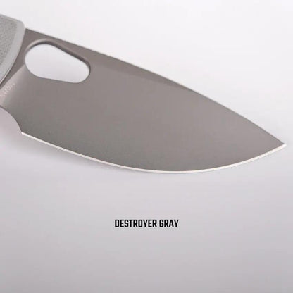 Vosteed Porcupine Top Liner Lock Knife - 3 Inch Drop Point Blade 14C28N Gray G10 Handle For EDC by Vosteed