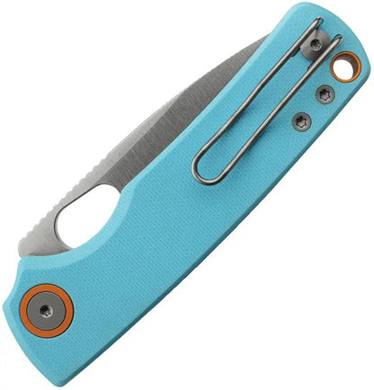 Vosteed Porcupine Top Linerlock Sky Blue G10 Handle - Premium 14C28N Drop Point EDC Knife by Vosteed
