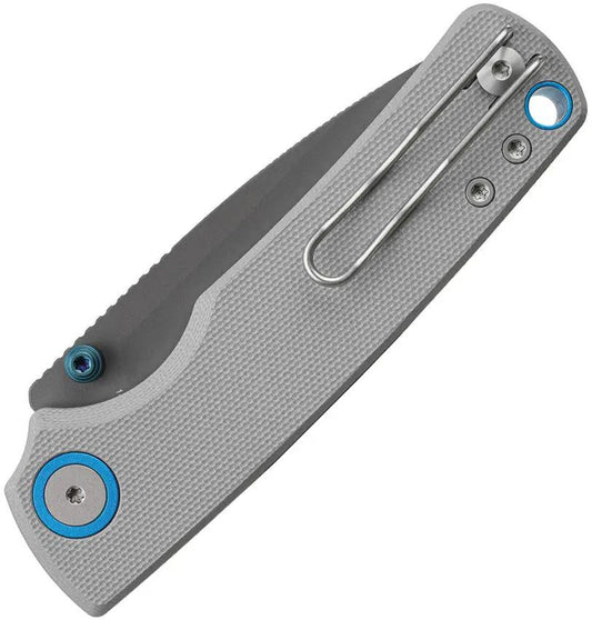 Vosteed Porcupine Top Linerlock Gray A2612 - Compact EDC Knife With 3-Inch Drop Point Blade In 14C28N Stainless Steel by Vosteed
