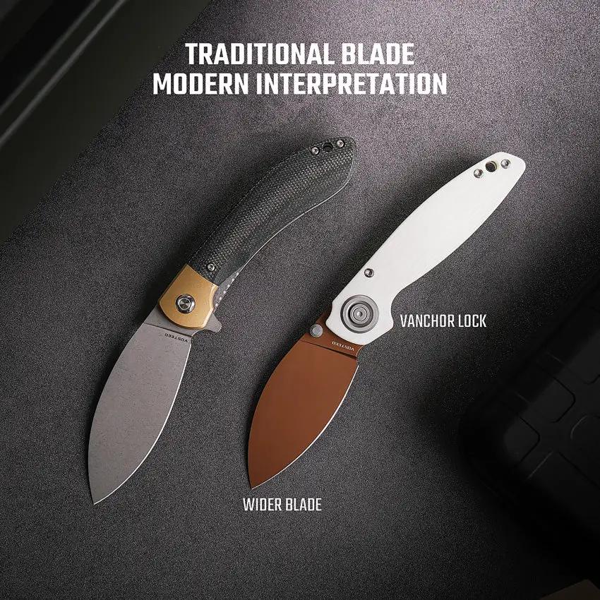 Vosteed Shilin Cutter EDC Knife - Vanchor Lock Front Flipper Thumb Stud For Secure Everyday Carry by Vosteed
