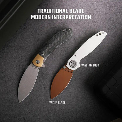 Vosteed Shilin Cutter EDC Knife - Vanchor Lock Front Flipper Thumb Stud For Secure Everyday Carry by Vosteed