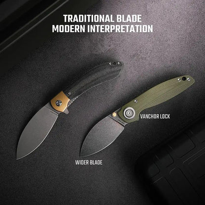 Vosteed Shilin Cutter Folding Knife - Vanchor Lock For Secure, Quick Deployment And Premium Stainless Steel Blade by Vosteed