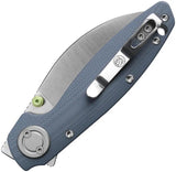 Vosteed Shilin Cutter Vanchor Lock Knife 2.9 Inch Satin 154CM Blade G10 Blue EDC Pro - Secure Lockup For Daily Carry by Vosteed