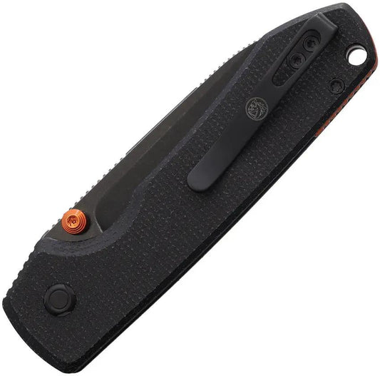 Vosteed Raccoon Top Linerlock Knife - 14C28N Sandvik Blade With Black Micarta Handle For EDC by Vosteed