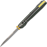 Vosteed Raccoon Top Linerlock Knife - Stonewashed 14C28N Blade, Green Canvas Micarta Handle, Premium EDC by Vosteed