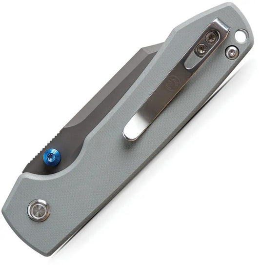 Vosteed Raccoon Top Linerlock Knife - 3.25 Inch Blade With Gray G10 Handle For Everyday Carry by Vosteed