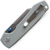 Vosteed Raccoon Top Linerlock Knife - 3.25 Inch Blade With Gray G10 Handle For Everyday Carry by Vosteed