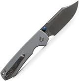 Vosteed Raccoon Top Linerlock Knife - 3.25 Inch Blade With Gray G10 Handle For Everyday Carry by Vosteed