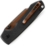 Vosteed Raccoon Folding Knife - Top Linerlock, Copper Dune Finish, Canvas Micarta Handle For EDC Enthusiasts by Vosteed
