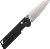 Vosteed Parallel Crossbar Lock Knife A3502 - Titanium Black Handle, 3in 154CM Satin Blade, Reverse Tanto, EDC Ready by Vosteed