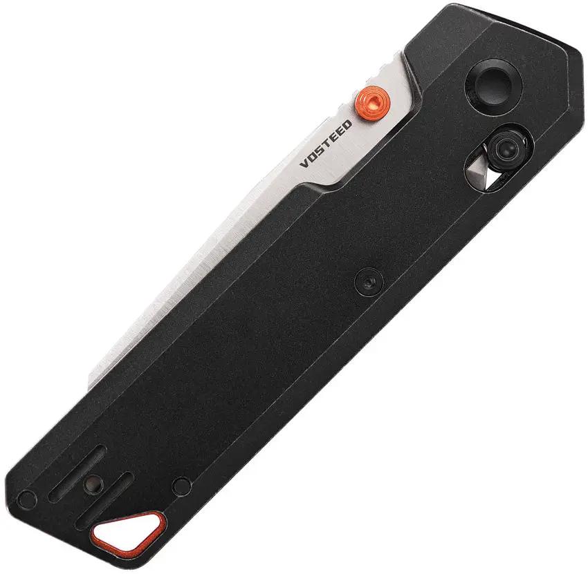 Vosteed Parallel Crossbar Lock Knife A3502 - Titanium Black Handle, 3in 154CM Satin Blade, Reverse Tanto, EDC Ready by Vosteed