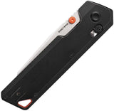 Vosteed Parallel Crossbar Lock Knife A3502 - Titanium Black Handle, 3in 154CM Satin Blade, Reverse Tanto, EDC Ready by Vosteed