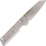Vosteed Parallel Crossbar Lock Gray A3503 Premium Folding Knife - Satin 154CM Blade With Titanium Handle by Vosteed