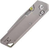 Vosteed Parallel Crossbar Lock Gray A3503 Premium Folding Knife - Satin 154CM Blade With Titanium Handle by Vosteed